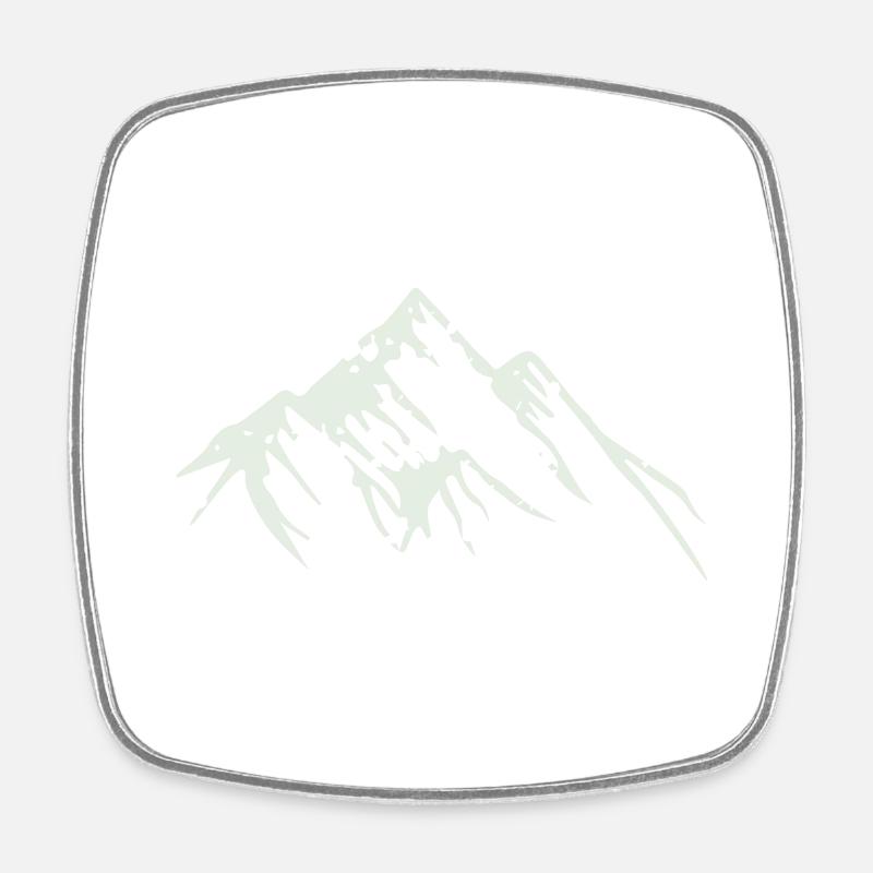 mountains 001 - Viereckiger Kühlschrankmagnet - Weiß