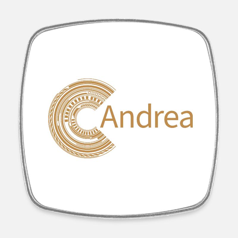 Für Andrea - Viereckiger Kühlschrankmagnet - Weiß