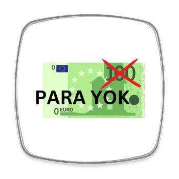 Para yok - das Piece für Pleitegeier - Viereckiger Kühlschrankmagnet - Weiß - Vorne