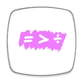Strong symbols together - Square fridge magnet - white - Front