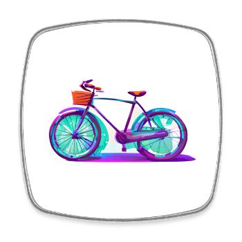Bicycle Cycling Cyclists Cyclists Cyclists - Square fridge magnet - white - Front