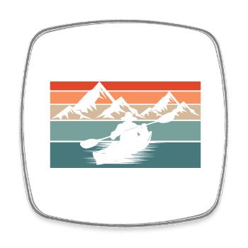 Sports nautiques en kayak - Magnet carré - blanc - Devant