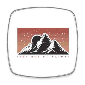 Berge Kletterer Natur Abenteuer - Viereckiger Kühlschrankmagnet - Weiß - Vorne