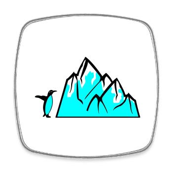 Penguin - Square fridge magnet - white - Front
