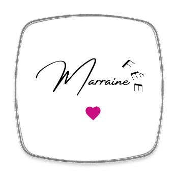 Fée marraine - Magnet carré - blanc - Devant