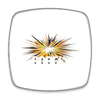 EXPLODING STAR BABELI - Square fridge magnet - white - Front