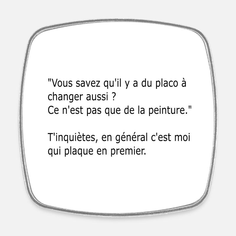 Plaquer - Magnet carré - blanc