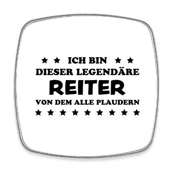 Reiter Reiten Lustiger Spruch Pferdesport Geschenk - Viereckiger Kühlschrankmagnet - Weiß - Vorne