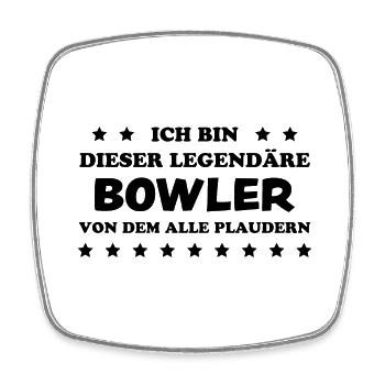 Bowling Spruch Bowlingspieler Fun Bowler Geschenk - Viereckiger Kühlschrankmagnet - Weiß - Vorne