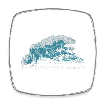 The perfect wave - Square fridge magnet - white - Front