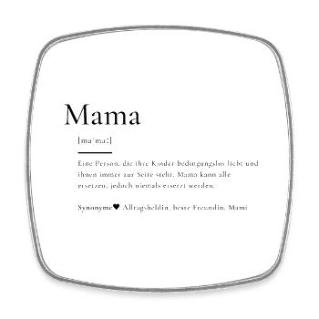 Mama ♥ - Viereckiger Kühlschrankmagnet - Weiß - Vorne
