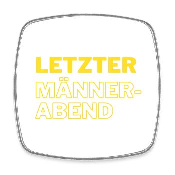 Letzter Männerabend gelb - Viereckiger Kühlschrankmagnet - Weiß - Vorne
