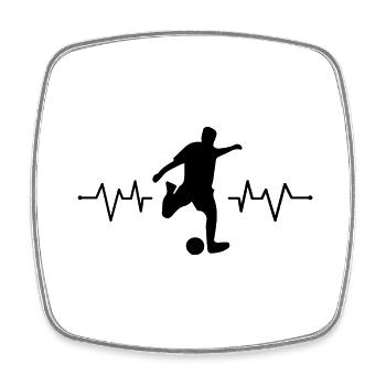 Fußball Football - Magnet carré - blanc - Devant
