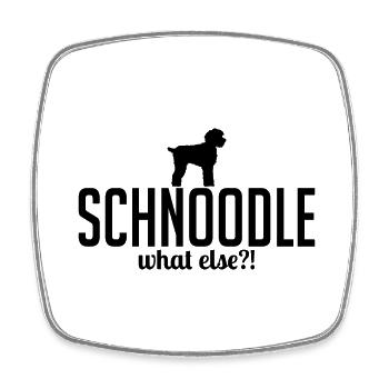 Schnoodle what else Hunde Spruch Wilsigns - Viereckiger Kühlschrankmagnet - Weiß - Vorne