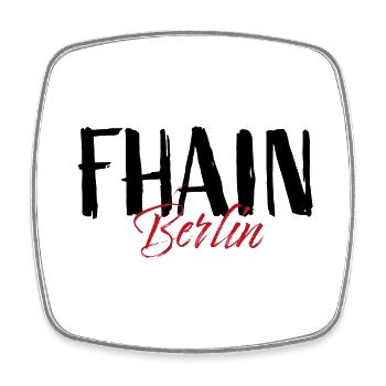 Friedrichshain - Viereckiger Kühlschrankmagnet - Weiß - Vorne