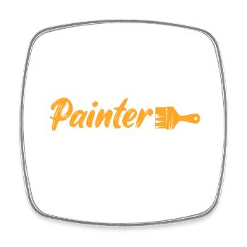 I'm A Painter To Save Time Job Profession - Square fridge magnet - white - Front