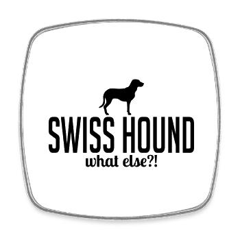 Swiss Hound what else Hunde Spruch Wilsigns - Square fridge magnet - white - Front