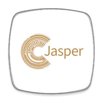 For Jasper - Square fridge magnet - white - Front