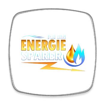 Energiesparer - Viereckiger Kühlschrankmagnet - Weiß - Vorne