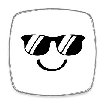 smile - Viereckiger Kühlschrankmagnet - Weiß - Vorne