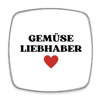 Gemüse Liebhaber - Viereckiger Kühlschrankmagnet - Weiß - Vorne