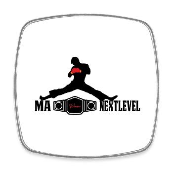 Manextlevel Fighter2 - Viereckiger Kühlschrankmagnet - Weiß - Vorne