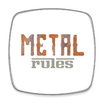 Règles relatives aux métaux - Magnet carré - blanc - Devant