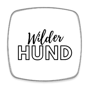 Wilder Hund - Viereckiger Kühlschrankmagnet - Weiß - Vorne