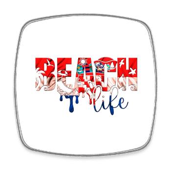 Dubrovnik croatia hrvatska zrce beach party exyu - Square fridge magnet - white - Front