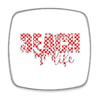 Dubrovnik croatia hrvatska zrce beach party exyu - Square fridge magnet - white - Front