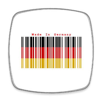 German Heart - Square fridge magnet - white - Front