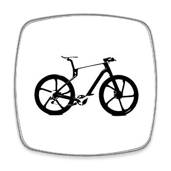 Triathlon Swim Bike Run Marathon - Viereckiger Kühlschrankmagnet - Weiß - Vorne