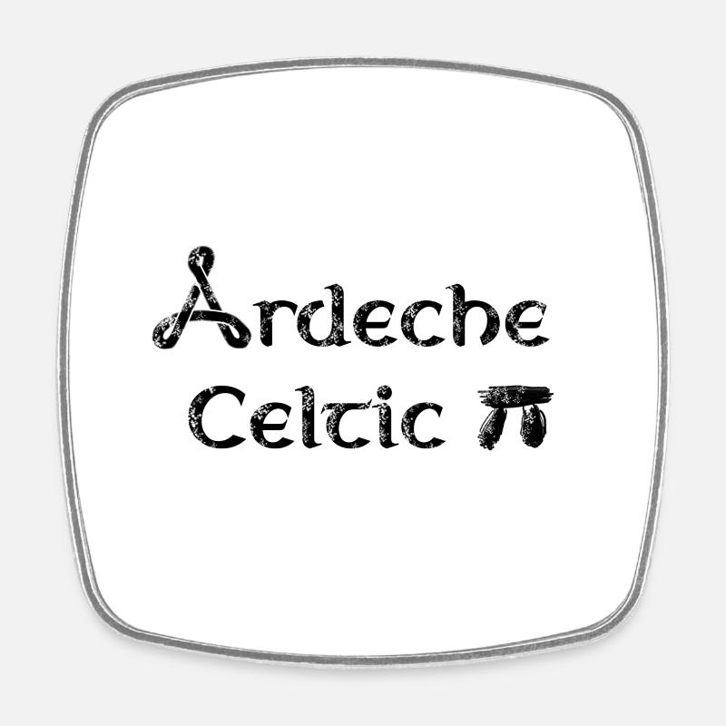 Ardeche celtic noir - Magnet carré - blanc