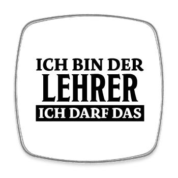 Lehrer Spruch Unterricht Lustiges Lehrer Geschenk - Viereckiger Kühlschrankmagnet - Weiß - Vorne