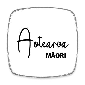 Aotearoa MAORI - Viereckiger Kühlschrankmagnet - Weiß - Vorne