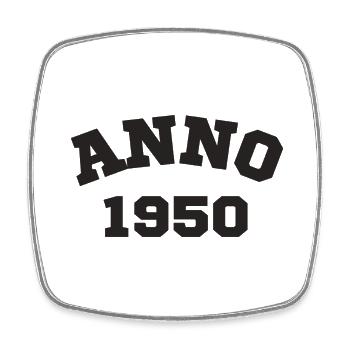 Anno 1950 Geburtstag Geburtsjahr - Viereckiger Kühlschrankmagnet - Weiß - Vorne