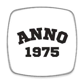 Anno 1975 Geburtstag Geburtsjahr - Viereckiger Kühlschrankmagnet - Weiß - Vorne