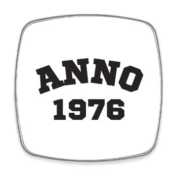 Anno 1976 Geburtstag Geburtsjahr - Viereckiger Kühlschrankmagnet - Weiß - Vorne