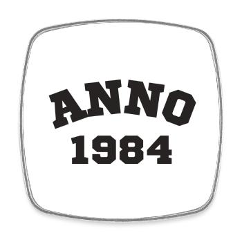 Anno 1984 Birthday Year of birth - Square fridge magnet - white - Front