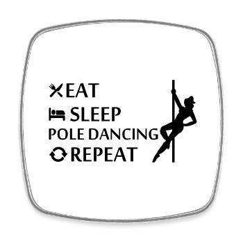 Dancing Dance Music - Viereckiger Kühlschrankmagnet - Weiß - Vorne