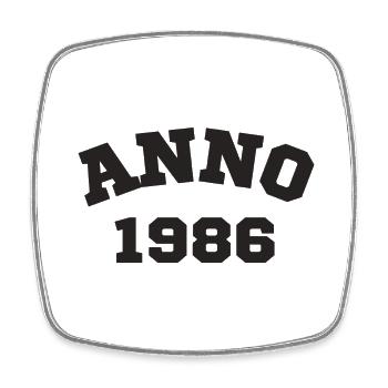 Anno 1986 Anniversaire Année de naissance - Magnet carré - blanc - Devant