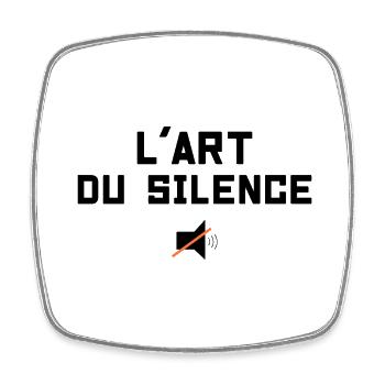 L'Art Du Silence - Magnet carré - blanc - Devant