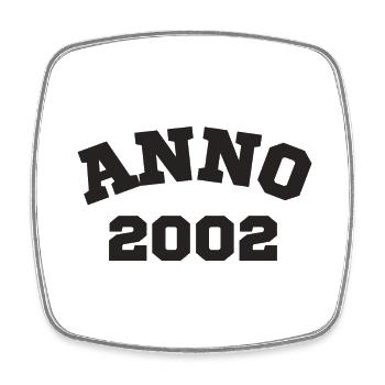 Anno 2002 Birthday Year of birth - Square fridge magnet - white - Front