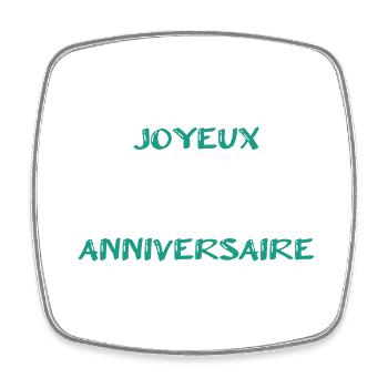 ALLES GUTE ZUM GEBURTSTAG. ALLES GUTE ZUM GEBURTSTAG. JAHRESTAG. - Viereckiger Kühlschrankmagnet - Weiß - Vorne