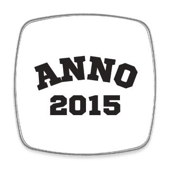 Anno 2015 Anniversaire Année de naissance - Magnet carré - blanc - Devant