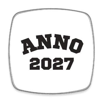 Anno 2027 Birthday Year of birth - Square fridge magnet - white - Front