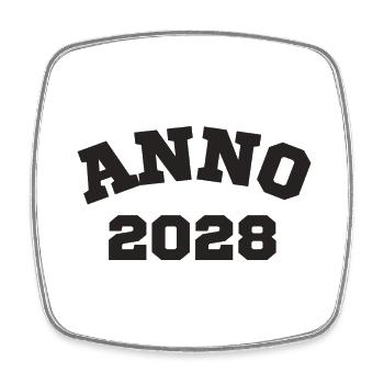 Anno 2028 Birthday Year of birth - Square fridge magnet - white - Front