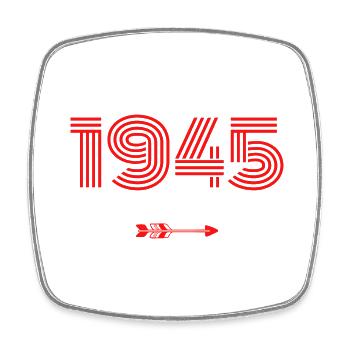 Né en 1945 - Magnet carré - blanc - Devant
