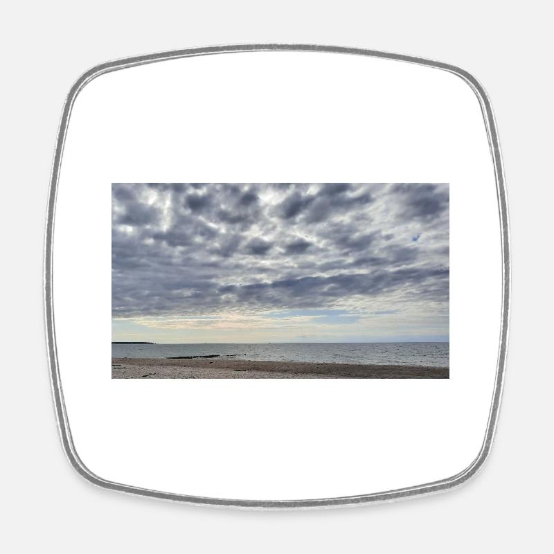 Nuage - Magnet carré - blanc