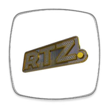 RTZ (en anglais) - Magnet carré - blanc - Devant